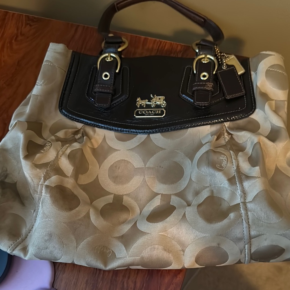 Coach Beige and Brown Women's Bag